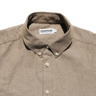 Momotaro Olive Selvedge Chambray Shirt