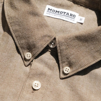 Momotaro Olive Selvedge Chambray Shirt