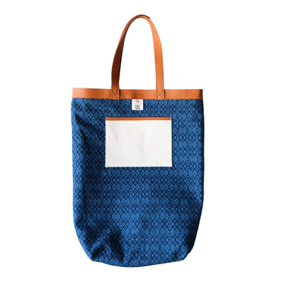Okayama Denim Natural Indigo Sashiko Lined Reversible Canvas Tote Bag (Ver. B)