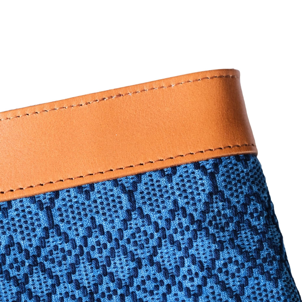 Okayama Denim Natural Indigo Sashiko Lined Reversible Canvas Tote Bag (Ver. B)
