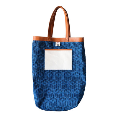 Okayama Denim Natural Indigo Sashiko Lined Reversible Canvas Tote Bag (Ver. C)