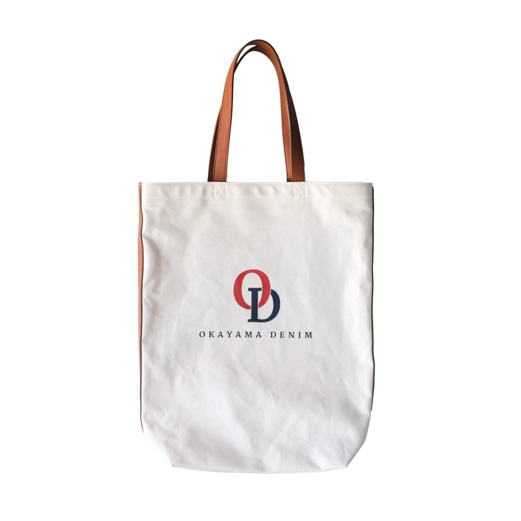 Okayama Denim Natural Indigo Sashiko Lined Reversible Canvas Tote Bag (Ver. D)