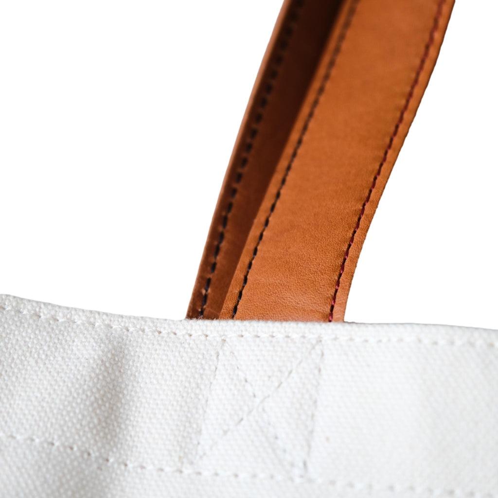 Okayama Denim Natural Indigo Sashiko Lined Reversible Canvas Tote Bag (Ver. B)