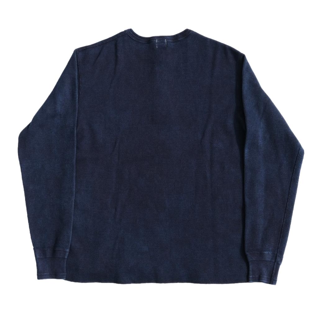 OD+LW Indigo Dyed Classic Royal Rib Knit Thermal Henley