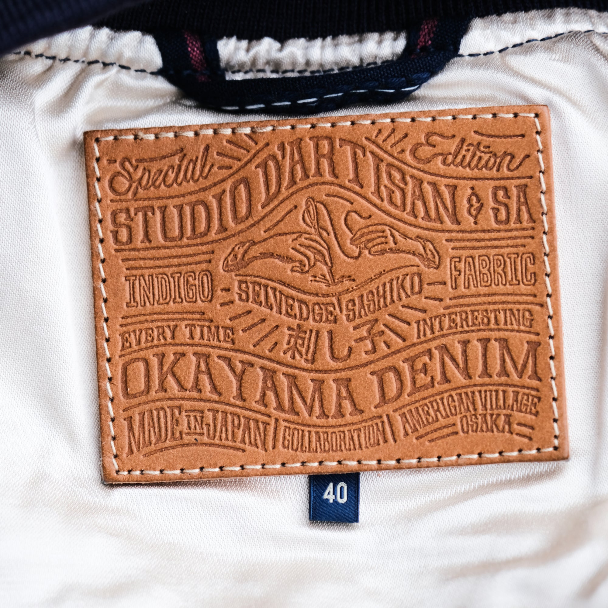 OD+SDA "Ame” Sashiko Selvedge Bomber Jacket