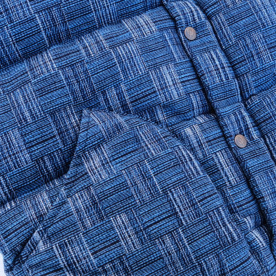 OD+ZT Natural Indigo Kasuri Sashiko Down Vest