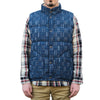 OD+ZT Natural Indigo Kasuri Sashiko Down Vest