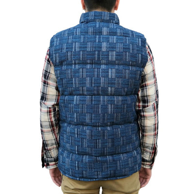 OD+ZT Natural Indigo Kasuri Sashiko Down Vest