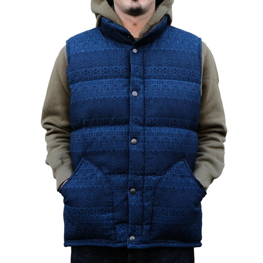 OD+ZT Natural Indigo Sashiko Down Vest