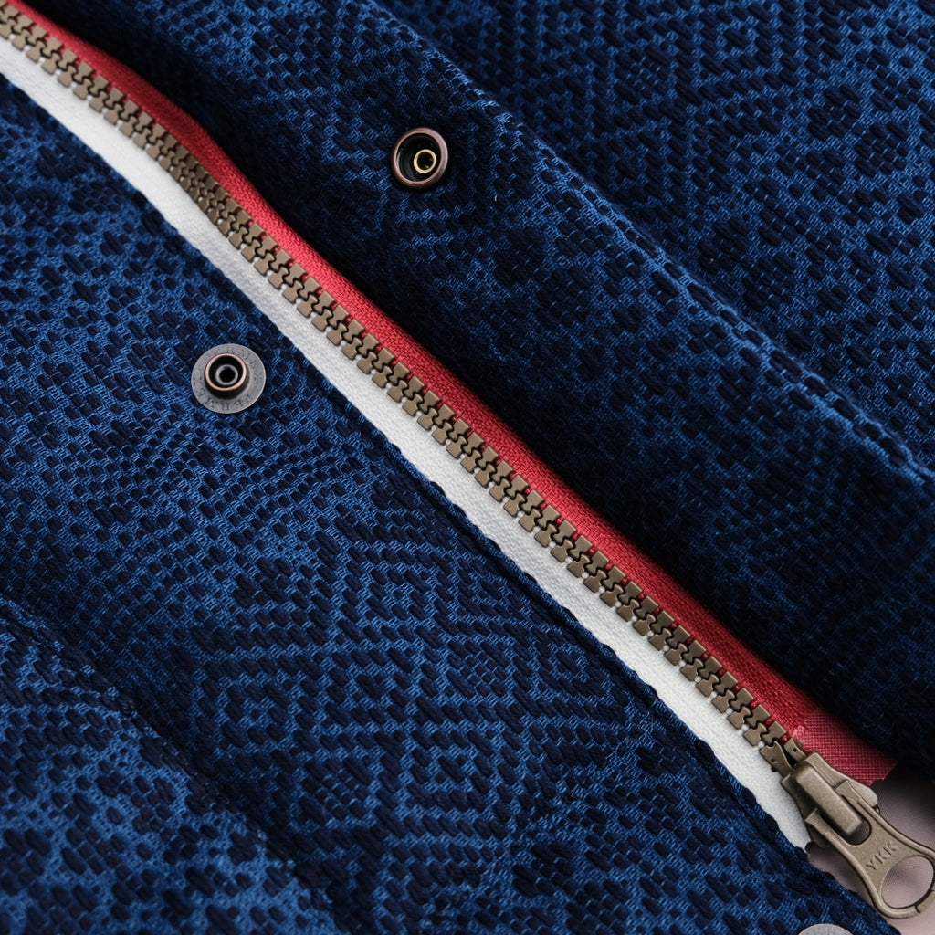 OD+ZT Natural Indigo Sashiko Down Vest