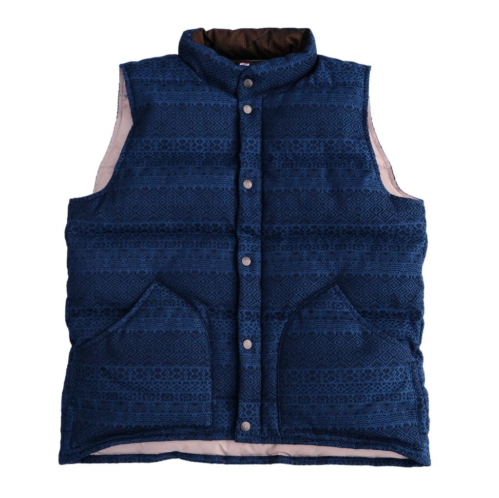OD+ZT Natural Indigo Sashiko Down Vest