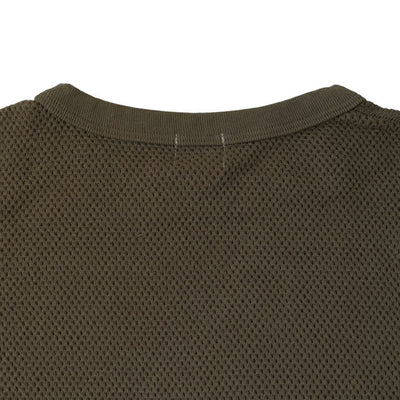 Loop & Weft Double Face Hex Honeycomb Thermal Henley (Olive)