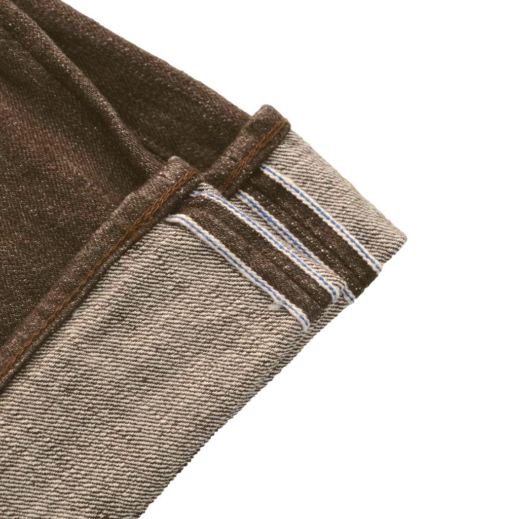 Pure Blue Japan BR-14oz-019 Brown Warp Selvedge Jeans (Relaxed Tapered)