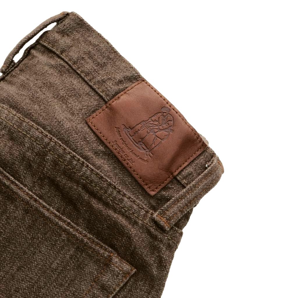 Pure Blue Japan BR-14oz-019 Brown Warp Selvedge Jeans (Relaxed Tapered)