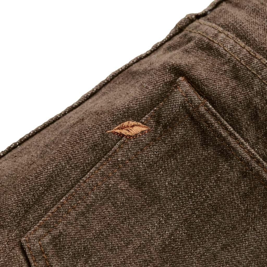 Pure Blue Japan BR-14oz-019 Brown Warp Selvedge Jeans (Relaxed Tapered)