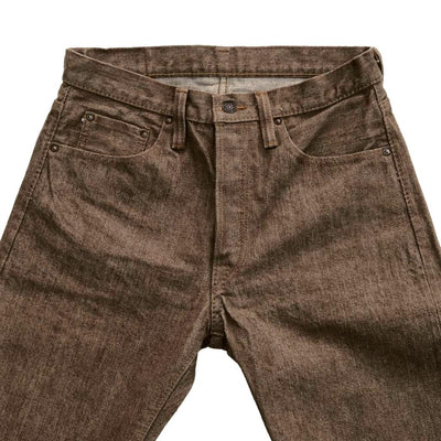 Pure Blue Japan BR-14oz-019 Brown Warp Selvedge Jeans (Relaxed Tapered)