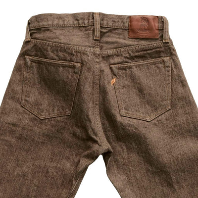 Pure Blue Japan BR-14oz-019 Brown Warp Selvedge Jeans (Relaxed Tapered)
