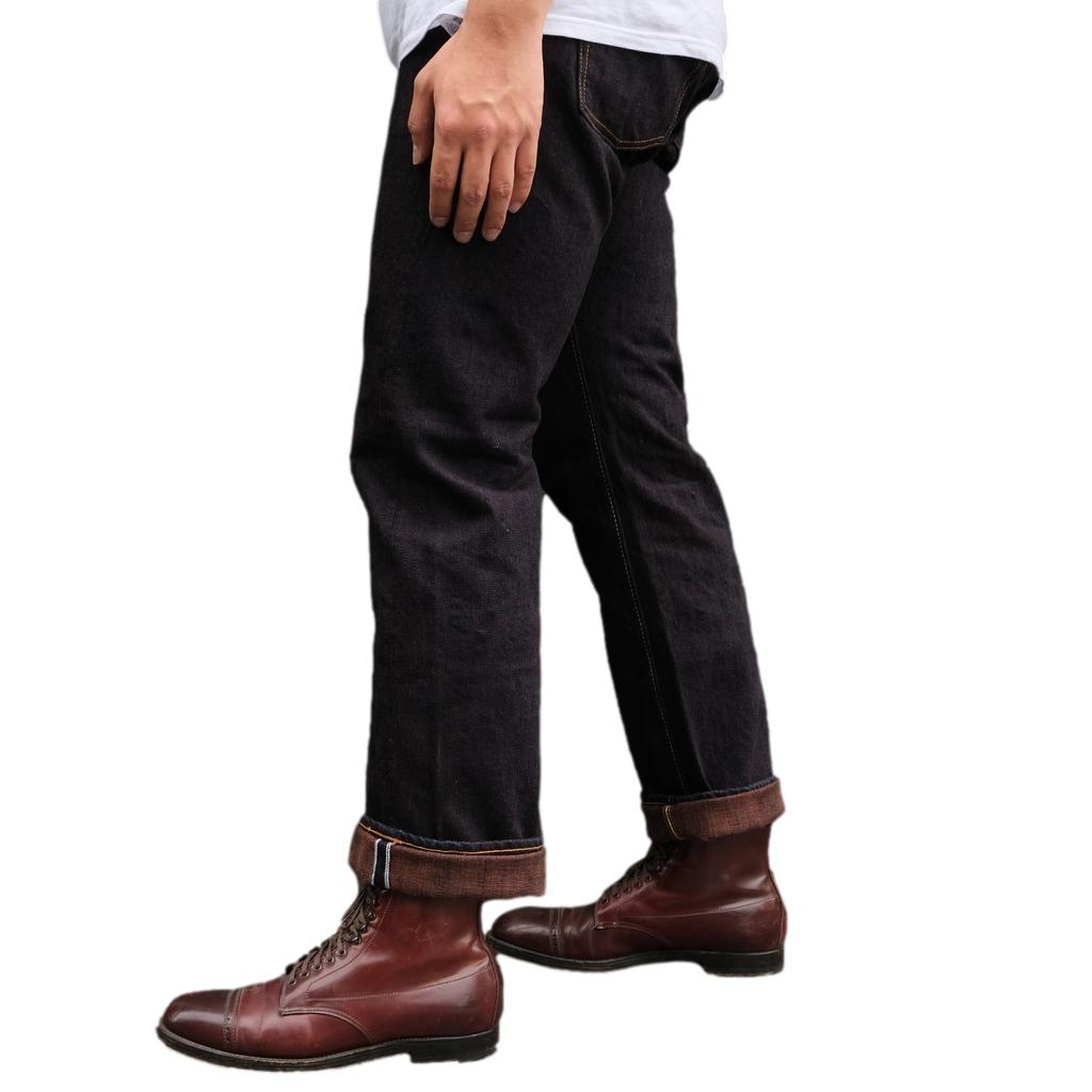 Pure Blue Japan PER-EX-005-ID Indigo x Kakishibu Selvedge Jeans (Slim Straight)