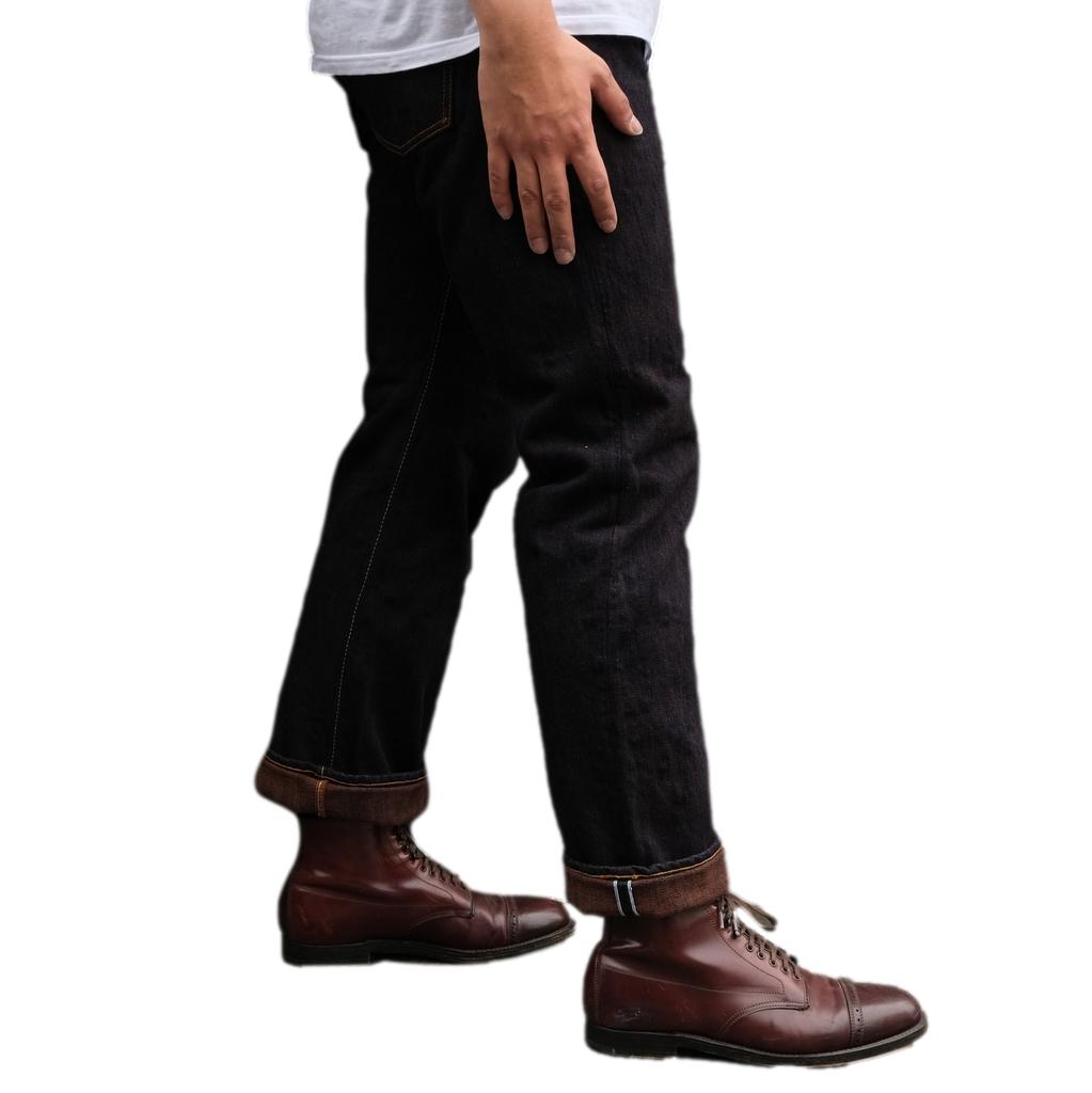 Pure Blue Japan PER-EX-005-ID Indigo x Kakishibu Selvedge Jeans (Slim Straight)