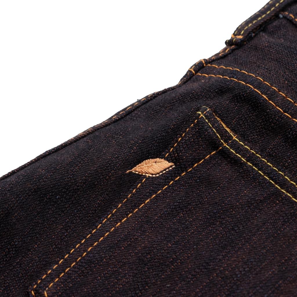 Pure Blue Japan PER-EX-005-ID Indigo x Kakishibu Selvedge Jeans (Slim Straight)