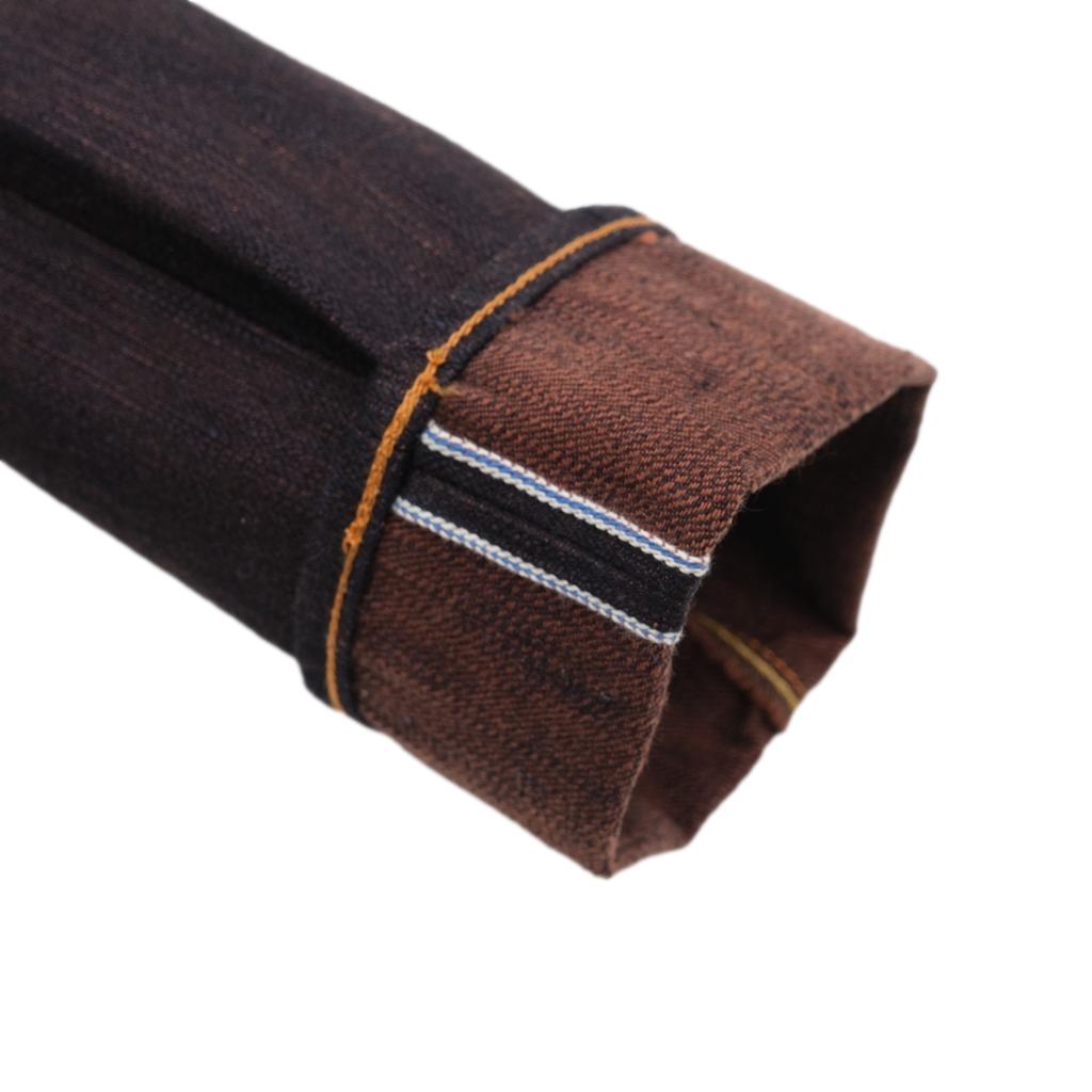 Pure Blue Japan PER-EX-005-ID Indigo x Kakishibu Selvedge Jeans (Slim Straight)