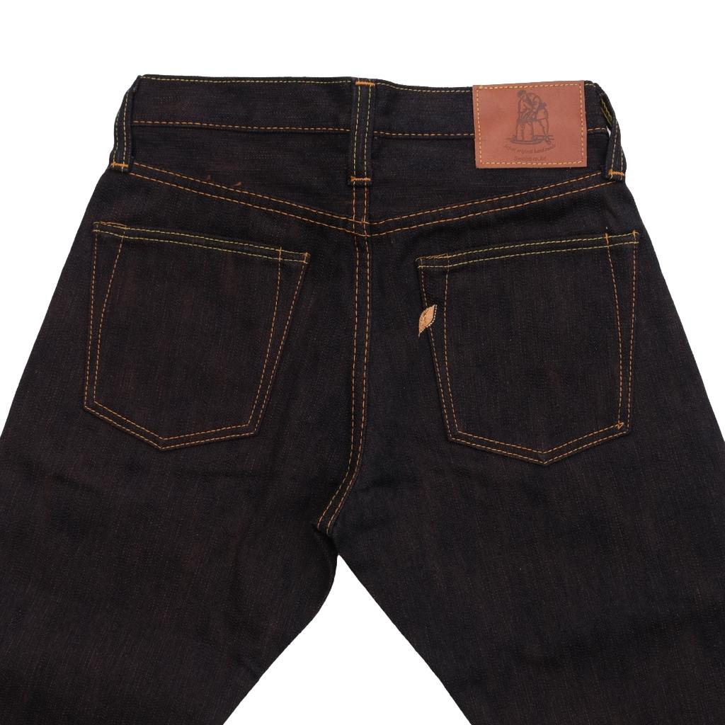 Pure Blue Japan PER-EX-005-ID Indigo x Kakishibu Selvedge Jeans (Slim Straight)