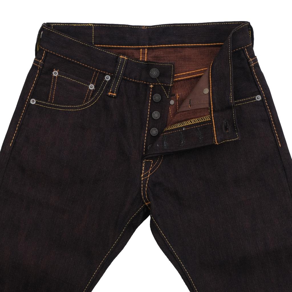 Pure Blue Japan PER-EX-005-ID Indigo x Kakishibu Selvedge Jeans (Slim Straight)