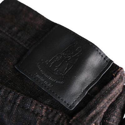 Pure Blue Japan PER-EX-013-BK Black x Kakishibu Selvedge Jeans (Slim Tapered)
