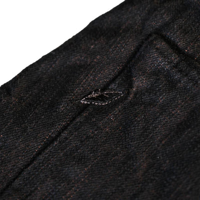 Pure Blue Japan PER-EX-013-BK Black x Kakishibu Selvedge Jeans (Slim Tapered)