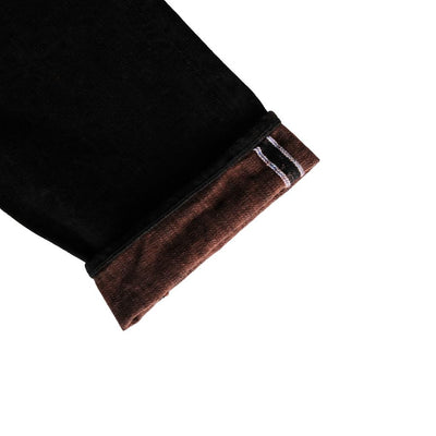 Pure Blue Japan PER-EX-013-BK Black x Kakishibu Selvedge Jeans (Slim Tapered)