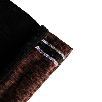 Pure Blue Japan PER-EX-013-BK Black x Kakishibu Selvedge Jeans (Slim Tapered)