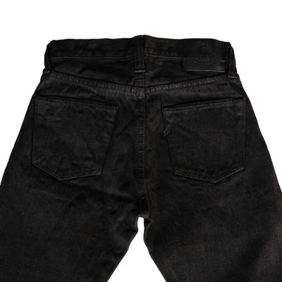 Pure Blue Japan PER-EX-013-BK Black x Kakishibu Selvedge Jeans (Slim Tapered)