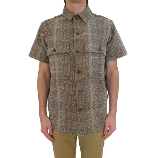 Studio D'Artisan "Noragi Army Sashiko" S/S Work Shirt