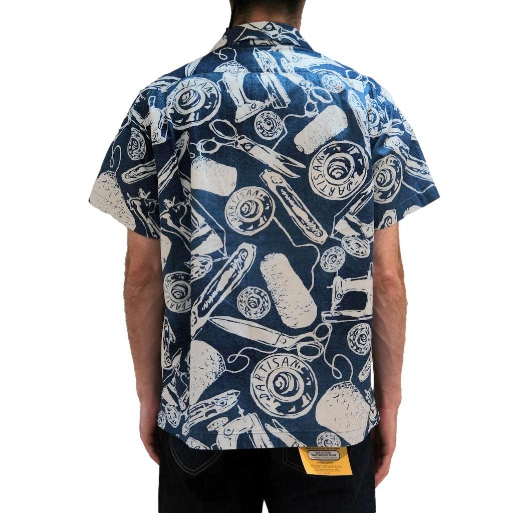Studio D'Artisan Indigo Bassen Aloha Shirt