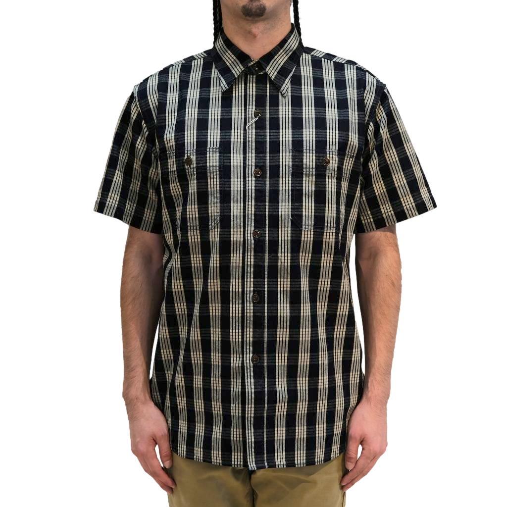 Studio D'Artisan Indigo Check S/S Shirt