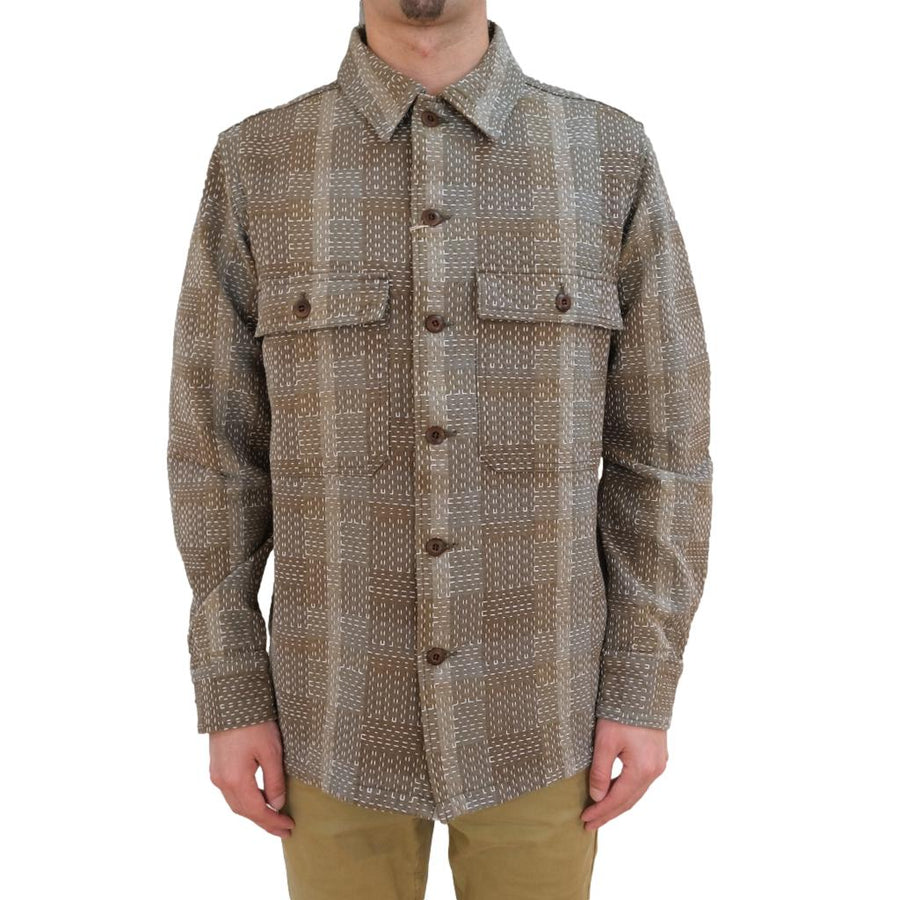 Studio D'Artisan "Noragi Army Sashiko" Work Shirt