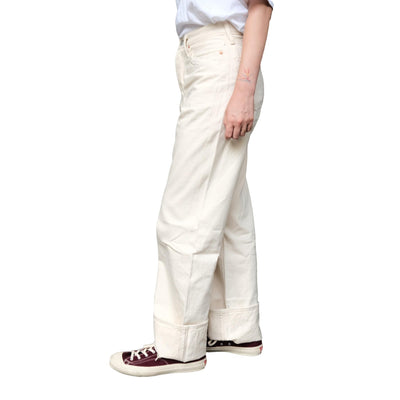 [Women's] Studio D'Artisan Ecru Selvedge Jeans (Wide Straight)