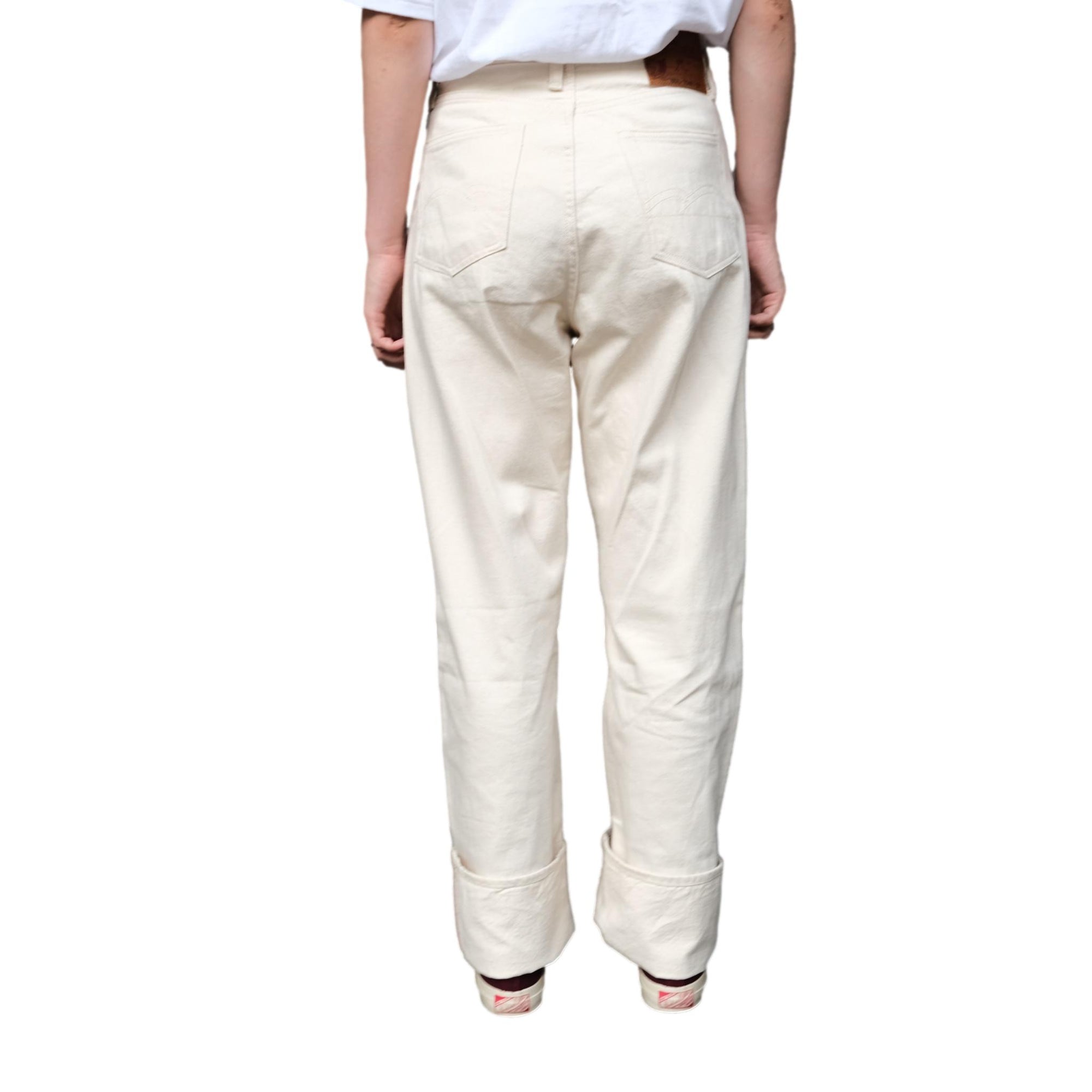 [Women's] Studio D'Artisan Ecru Selvedge Jeans (Wide Straight)