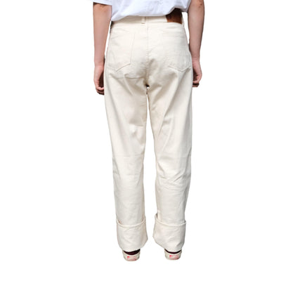 [Women's] Studio D'Artisan Ecru Selvedge Jeans (Wide Straight)
