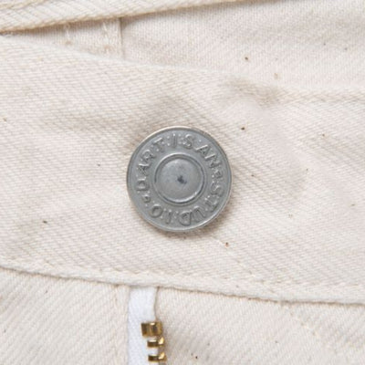 [Women's] Studio D'Artisan Ecru Selvedge Jeans (Wide Straight)