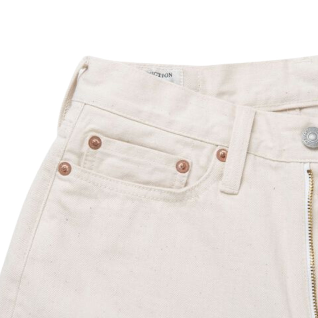 [Women's] Studio D'Artisan Ecru Selvedge Jeans (Wide Straight)