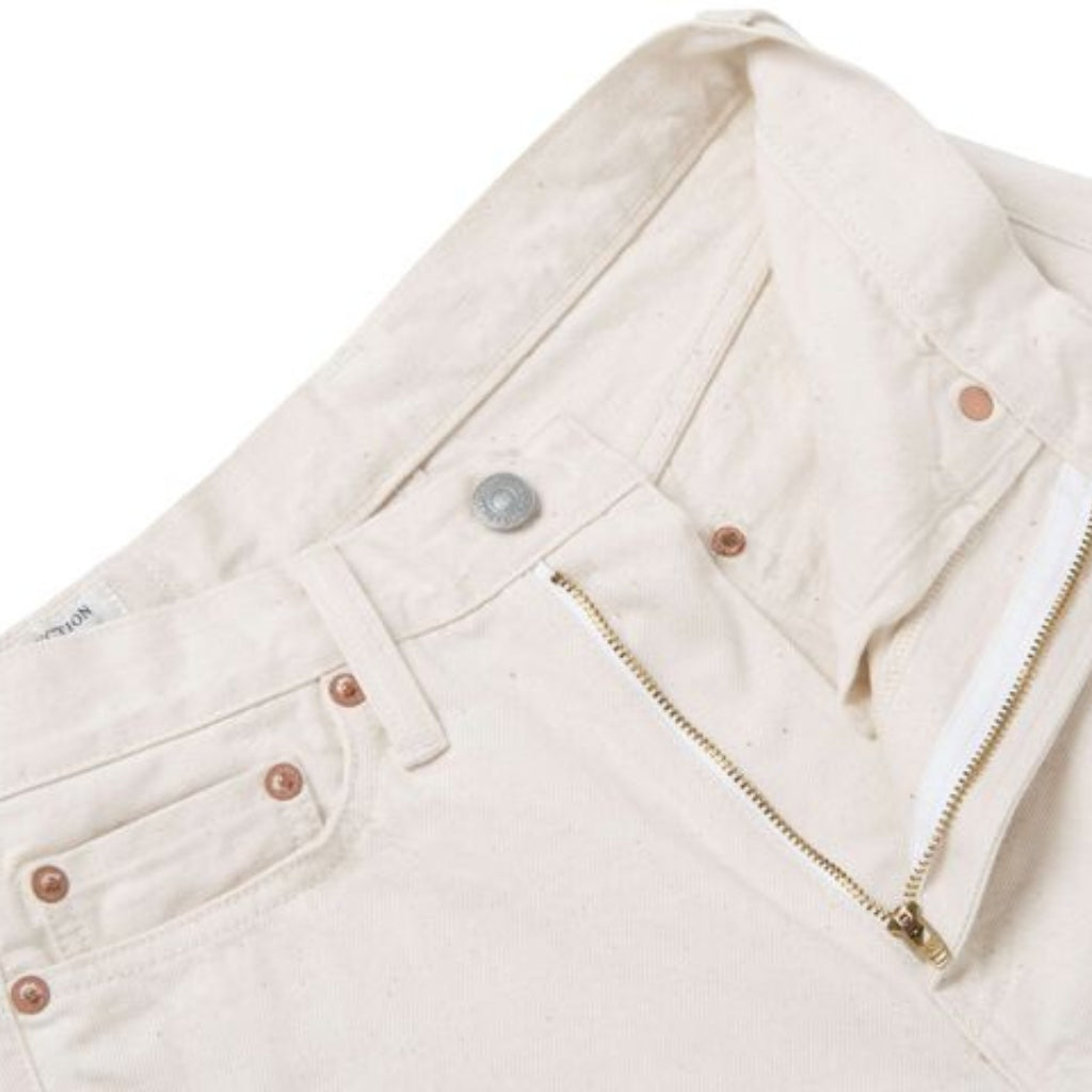 [Women's] Studio D'Artisan Ecru Selvedge Jeans (Wide Straight)