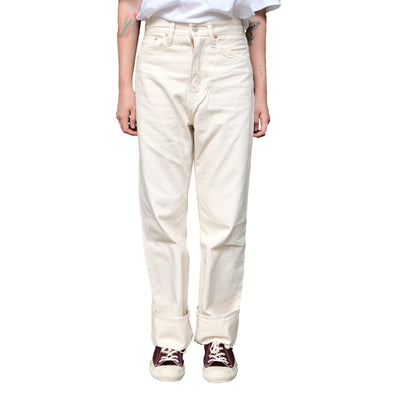 [Women's] Studio D'Artisan Ecru Selvedge Jeans (Wide Straight)