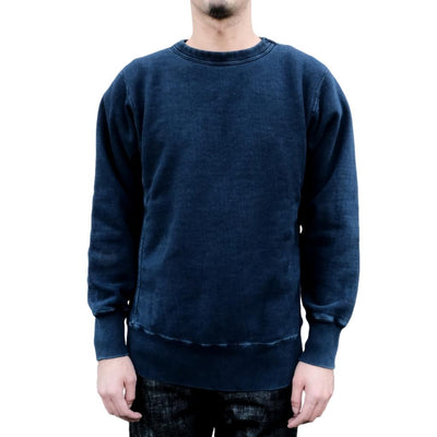 Studio D'Artisan Indigo Garment Dyed "Ishikawadai" Reverse Weave Sweatshirt