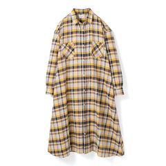 Women's] Studio D'Artisan Check Flannel One Piece - Okayama Denim