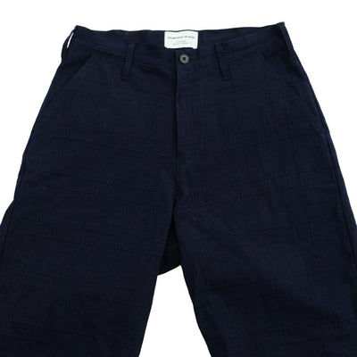 Samurai Jeans SJAP26-ARS Natural Indigo Lattice Sashiko Work Pants (Wide Straight)