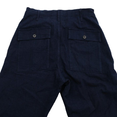 Samurai Jeans SJAP26-ARS Natural Indigo Lattice Sashiko Work Pants (Wide Straight)