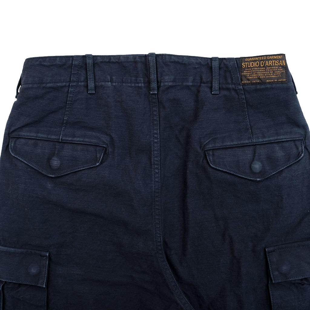 Studio D'Artisan Indigo Dyed M-65 Field Pants - Okayama Denim