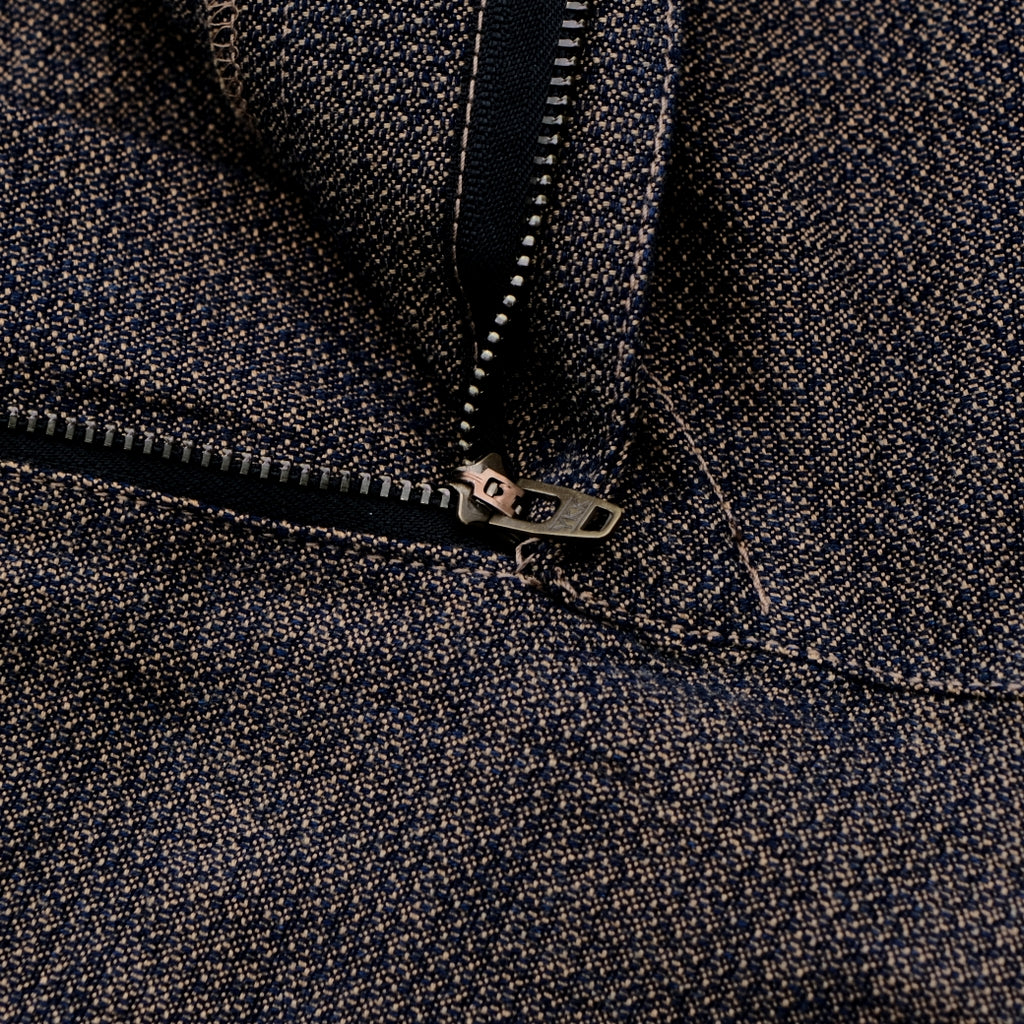 Samurai Jeans SJAP26-KSK "Ai-Madara" Natural Indigo x Brown Sashiko Work Pants (Wide Straight)