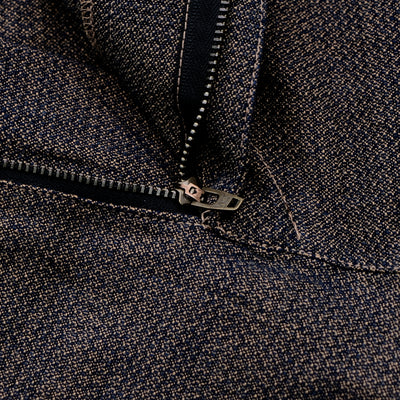 Samurai Jeans SJAP26-KSK "Ai-Madara" Natural Indigo x Brown Sashiko Work Pants (Wide Straight)